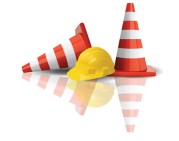 hardhat and cones